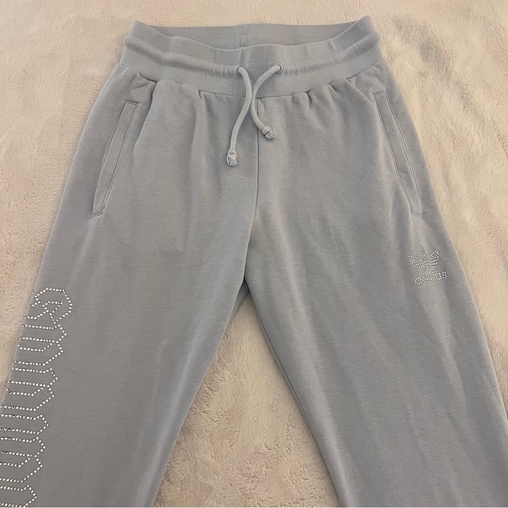 ADIDAS BEDAZZLED FLARE PANTS